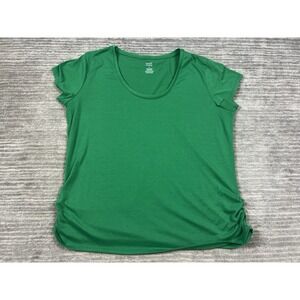 Jennifer Lauren Top Womens XL Green Short Sleeve‎ Polyester Blend